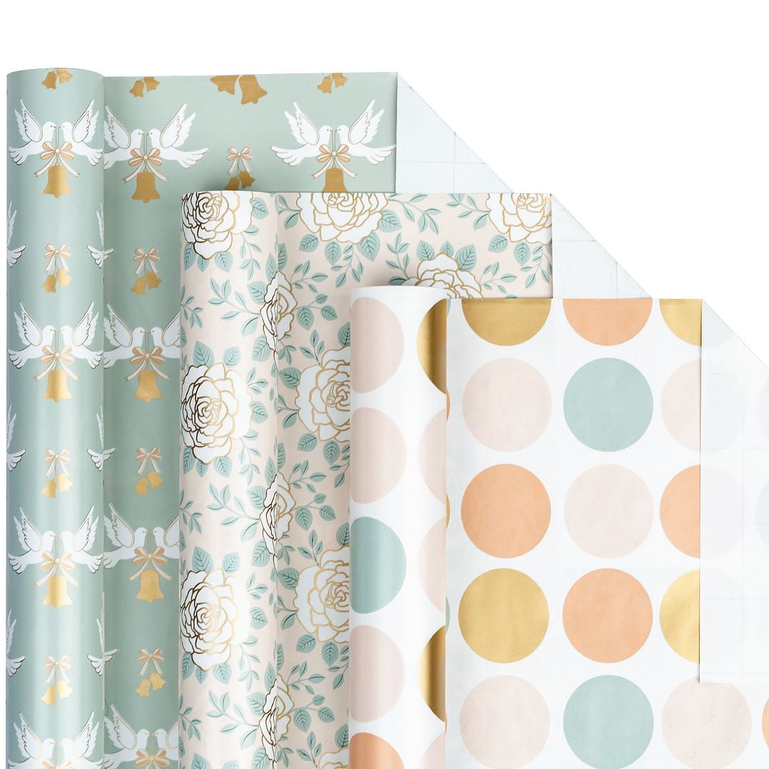 Floral Wrapping Paper Roll Mini Roll Rose Flowers/ Love Birds