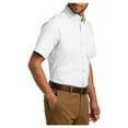 thumbnail image 4 of Yellow Rooster Men's Short Sleeve Carefree Poplin Shirts White 3XL, 4 of 6