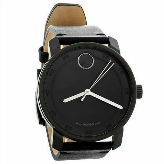 Movado Bold Access Mens Black ION Plated Stainless Steel Quartz Watch 3600918