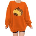 thumbnail image 1 of Nouveaux Hauts pour Femmes 2023 Mode Imprimé Col Rond Chandail Manches Longues Blouse Confortable Chandail en Molleton Coupe Décontractée Chandail en Molleton Oversize pour Femmes, 1 of 4
