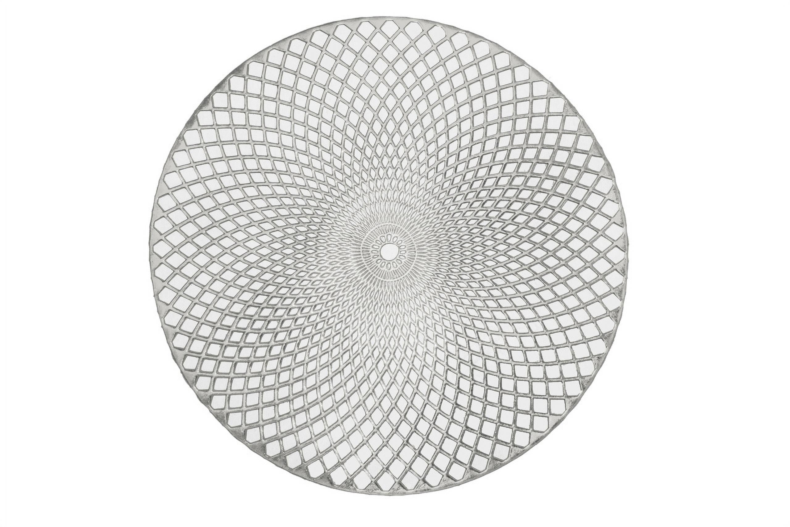 HOLIDAY DECORATIVE ROUND SPIRAL VINYL PLACEMAT, 15" DIAMETER PLACE MAT, 4 COLORS - Picture 9 of 10