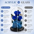 thumbnail image 6 of 3 Preserved Roses in Dome ,Real Forever Flowers Rose , Eternal Rose Gift for Her Women Girlfriend Wife ,Flower Gift for Valentines Day Birthday Mother's Day Lasting 1-3 Years-Blue, 6 of 6