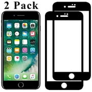 2 Pack 7 Plus Screen Protector Compatible with iPhone 7Plus Tempered Glass i Phone 7+ iPhone7 9D Curved Surface