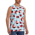 thumbnail image 2 of Fotbe Men's Flowers and Lady Bugs Print Men's Sleeveless Muscle Tank Tops Casual T-Shirts for Gym Workout Beach-X-Large, 2 of 8