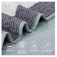 thumbnail image 5 of TiaGOC King Size Quilt Set Sage Green, 3 Pieces Mint Green Ultra Soft Lightweight Bedspreads & Coverlets Set, Patchwork Striped Quilted Bedding Sets for All (1 Quilt, 2 Pillow Shams), 5 of 8
