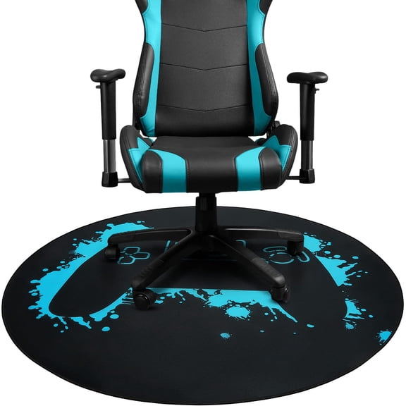 Gaming Chair Mat Round for Hardwood Floor Rugs Antislip Carpet Rug Protector Room Home Office, 47 Inch