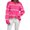 Hot Pink, variant on LUOGENLI Women's Sweaters Cropped Women's Knitwear Fashion Pullover Sweater Hot Pink Size L