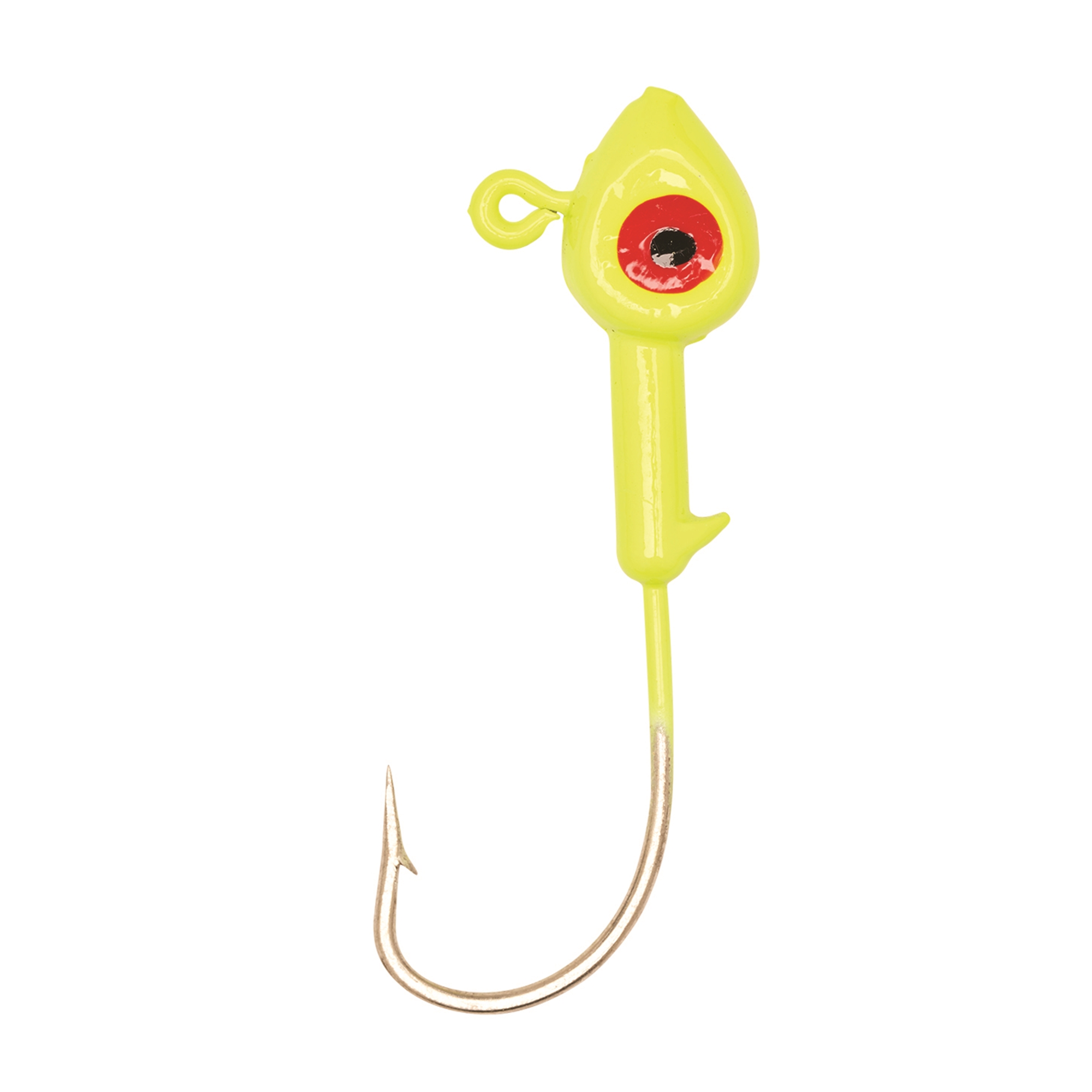 (2 pack) Eagle Claw Lazer Sharp Saltwater Fish Head, Chartreuse with Red Eye, 1/8 oz., SWFH18-3