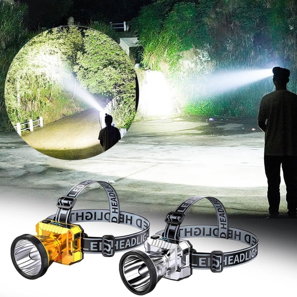 Ganfancp Led Rojo Azul y Blanco Fuerte Luz Faros Pantalla Digital Sombrero Clip Luces Al Aire Libre Noche Correr Faros Largos Ofertas Del Día Liquidación 1X Linterna Frontal