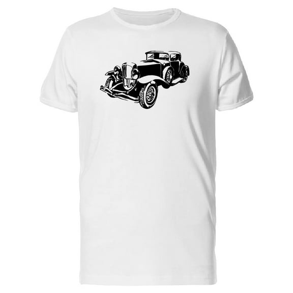 B&W Sketch Of Retro Car Tee Men's -Image by Shutterstock