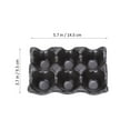 thumbnail image 4 of OUSITAID 6 Grids Egg Holder Ceramic Anti-Slip Egg Box Refrigerator Shockproof Egg Storage Box (Black), 4 of 6
