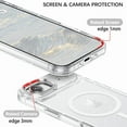 thumbnail image 2 of GAOBAO Magnetic for iPhone Air Case, Compatible with MagSafe, Glitter Transparent Shockproof Slim Bling Sparkly TPU Phone Case, 2 of 7