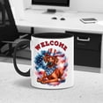 thumbnail image 3 of Rhodesian Ridgeback Patriotic Welcome for 4Th of July Independence Day 11oz Accent Two-tone Mug Ridgebacks Dog Lover Gifts Coffee Tea Cup - 00010, 3 of 5