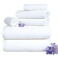 thumbnail image 2 of Bedford Home 100 Percent Cotton Zero Twist 6 Piece Set - White, 2 of 4