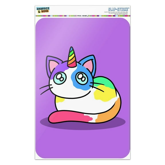 Unicorn Cat with Rainbow Calico Markings Home Business Office Sign