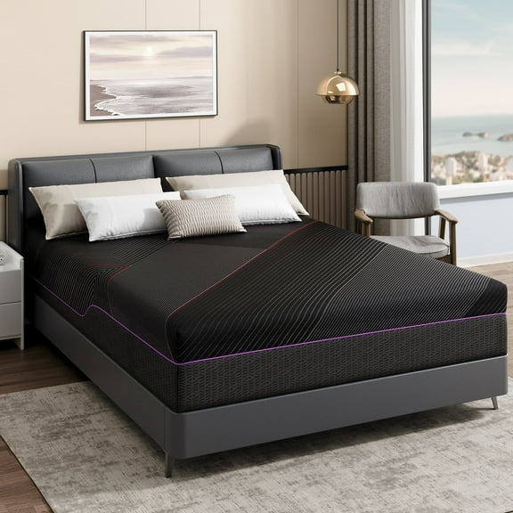 Sailvan Full Size Mattress, 12 inch Memory Foam Mattress in a Box, Medium Firm Mattress Full Size with Upgrade 7-Zone Support, Motion Isolation & CertiPUR-US for Pressure Relief, Black