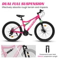 thumbnail image 6 of 26 Inch Dual Suspension Mountain Bike with Disc Brakes, 21-Speed Steel Frame All Terrain MTB for Men and Women, 85% Pre-Assembled Outdoor Cycling Bike for Trail Riding and Touring, 6 of 10
