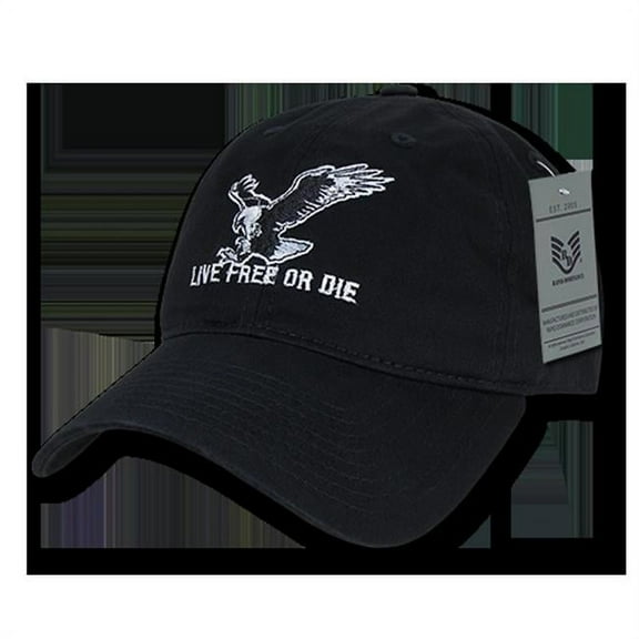 Rapid Dominance  Relaxed Graphic Cap, Live Free or Die - Black