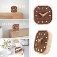 thumbnail image 2 of Small Scale Desk Clock with Luxurious Walnuts Tone Silents Bedsides Clock for Gifting, 2 of 9