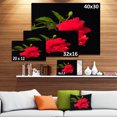 thumbnail image 3 of Bright Red Hibiscus on Black - Large Floral Canvas Art Print, 3 of 4
