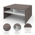 thumbnail image 4 of Bestar Small Space 29.5-inch Storage Coffee Table in Bark Gray and White, 4 of 4
