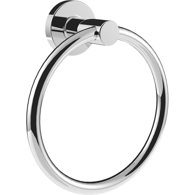YISITIAN Stainless Steel Towel Ring, Heavy Duty Wall Mounted Hand Towel Holder for Bathroom, Finish Rustproof Bathroom Accessory, Easy Install Modern Towel Hanger(Mirror-silver) AZ1014-4625