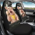 thumbnail image 4 of XYZCANDO Funny Front Car Seat Covers featuring Cute Driving Pig Print - Durable Breathable Waterproof Set of 2 for All Vehicles, 4 of 10