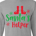 thumbnail image 4 of Inktastic Santa's Helper, Elf Shoes, Snowflakes, Christmas Long Sleeve T-Shirt, 4 of 5