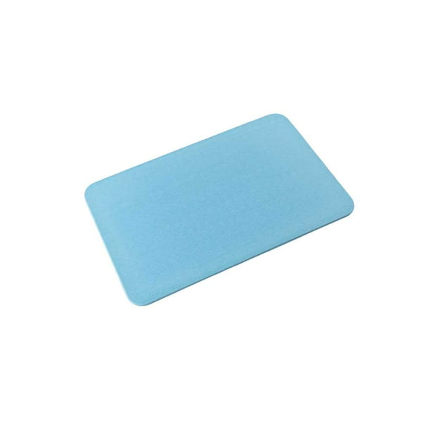 Advancent Alfombrilla de baño absorbente, almohadilla antideslizante de secado rápido, reutilizable, para Hotel, baño, dormitorio, bañera, suelo, Decoración del hogar Azul 60x40x0.9cm Advancent HA071081-09