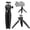 Black, variant on LAZIOEGR Portable 1/4 Inch Screw Mini Desktop Tripod for DSLR, Sports Cameras & Mobile Phones - Lightweight Tabletop Stand for Live Streaming, Vlogging & Selfies, Red (5.1 inches / 13 cm)