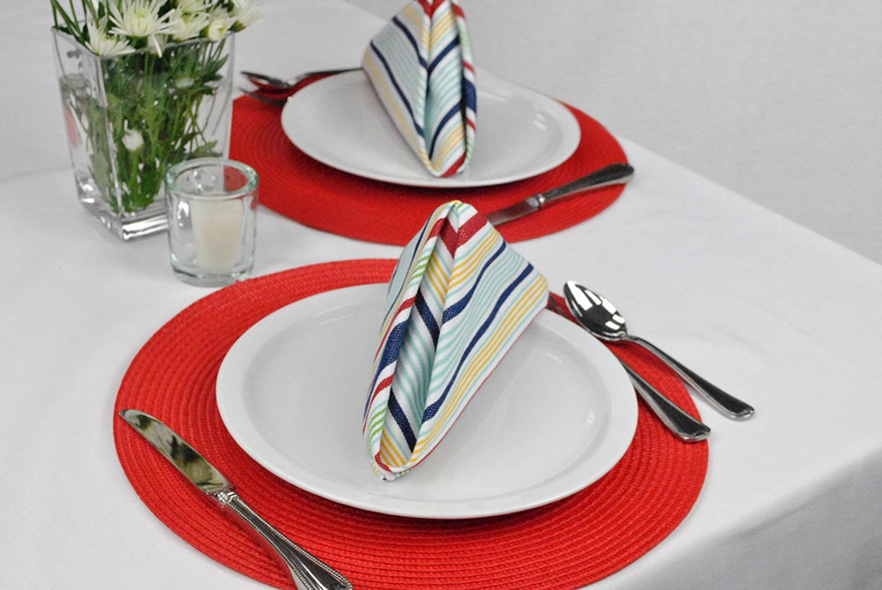 DII Solid Woven Placemat Set 6 Piece