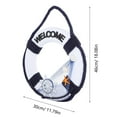 thumbnail image 2 of Minkissy Nautical Wall Decor Living Room White Wooden Lifebuoy 1Pcs, 2 of 6