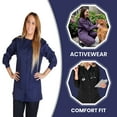 thumbnail image 5 of Women's Warm Up Medical Scrub Jacket (True Navy, Large), 5 of 7