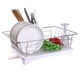 thumbnail image 3 of Escurreplatos de acero inoxidable de una sola capa, organizador de cuencos y soporte para platos de cocina (bandeja blanca), 3 of 7