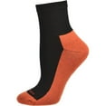 thumbnail image 2 of Sierra Socks Women's Cushioned Athletic Cotton Quarter Socks (Black/Shitake/Tan, Shoe Size: 4-10), 2 of 10