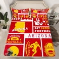 thumbnail image 2 of Erosebridal Football Bed Sheets Set Twin,Rugby Sheet Set for Fan,Sports Sheets,Football City Flat Fitted Sheet with 1 Pillowcase for Bedroom(Arizona), 2 of 6