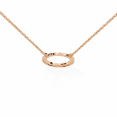 thumbnail image 5 of Zuwelria Certified Diamond Circle Pendant | 0.34 Ct Beautiful Round Cut Diamond Pendant Necklace with Chain for Women | 18K Rose Gold Plated Silver, 5 of 10