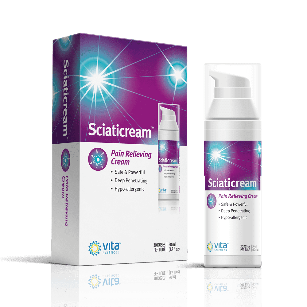 Vita Sciences SciatiCream, Sciatic Nerve Support Cream with Vitamin B12, Arnica, MSM, and Aloe Vera, 1.7 oz