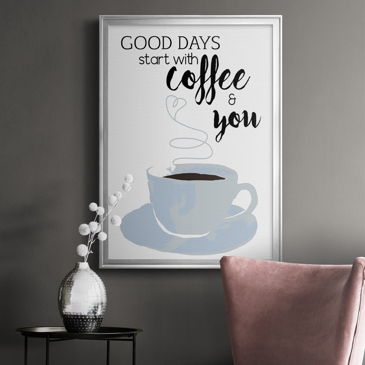 Start With Coffee & You Premium Framed Print - Ready to Hang
