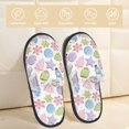 thumbnail image 2 of Slippers for Women, Pastel Christmas Cookies A Womens Slippers Fuzzy Winter House Shoes, Soft Anti-Skid Slippers Indoor and Outdoor, 2 of 7