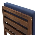 thumbnail image 4 of Modular Acacia Solid Wood Patio Side Chair - Dark Brown/Navy Blue, 4 of 8
