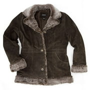 George - Women's Chocolate Suede Nordic Coat
