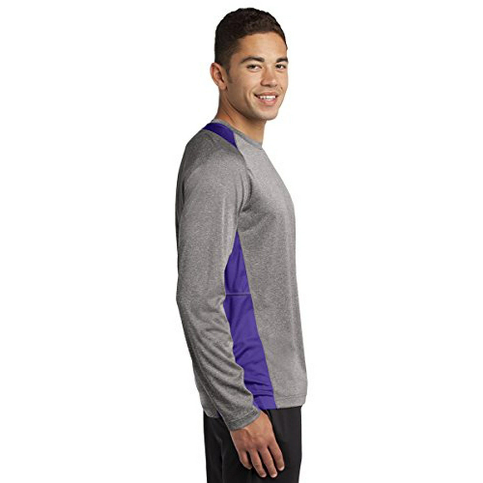 Vintage Sezuki Motorcycles ST361LS Long Sleeve Heather Colorblock Performance Tee Vintage Sezuki Motorcycles ST361LS Long Sleeve Heather Colorblock Performance Tee