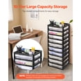 thumbnail image 2 of VEVOR Plastic Storage Organizer 10-Tier Large Capacity with Organizer Top Black Frame, 2 of 9