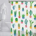 thumbnail image 2 of ITY International - Rideau de Douche en Peva, 71 Pouces x 71 Pouces, Motif Cactus, 2 of 2