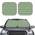 thumbnail image 2 of Qekee Light Green Squares Foldable Car Sun Shade - 2-Pack, Car Windshield Sunshades, Foldable - Medium, 2 of 7
