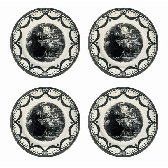 Royal Stafford Halloween Dinner Plates (Guardian Witch Design)
