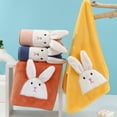 thumbnail image 4 of Mdesiwst Face Towel Cartoon Rabbit Pattern Bath Towel Soft Durable Water Absorbent Hand Towel for Home Bathroom, 4 of 8