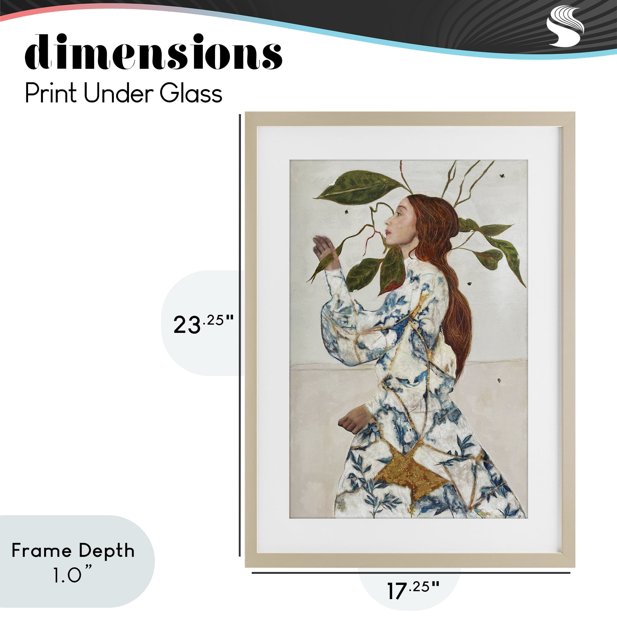 Stupell Industries Le Voyage Fantastique Portrait Birch Framed Print Under Glass, design by Karenina Fabrizzi