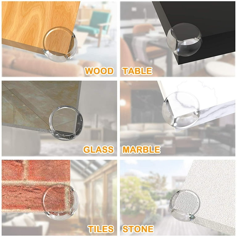 EEEkit 24pcs Clear Corner Protectors Baby Safety Table Corner Guards Edge  Bumpers, High Resistant Self-Adhesive for Furniture, Bed, Dressers, Cabinets